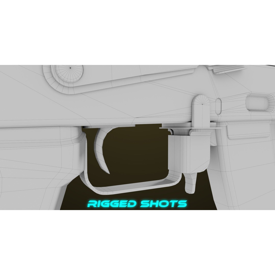 Light Machine Gun 3D Model – Low Poly PBR Game Asset, FBX, Unity, UE - View 66