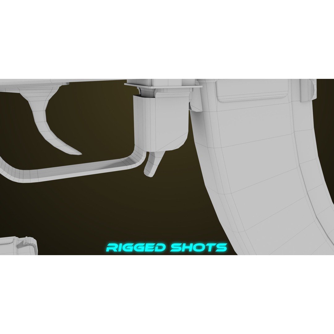 Light Machine Gun 3D Model – Low Poly PBR Game Asset, FBX, Unity, UE - View 68