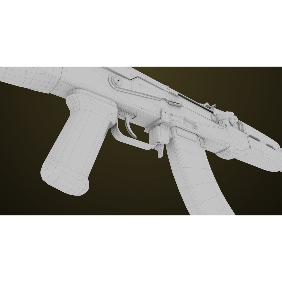 Light Machine Gun 3D Model – Low Poly PBR Game Asset, FBX, Unity, UE - View 73