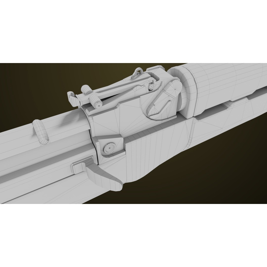 Light Machine Gun 3D Model – Low Poly PBR Game Asset, FBX, Unity, UE - View 74