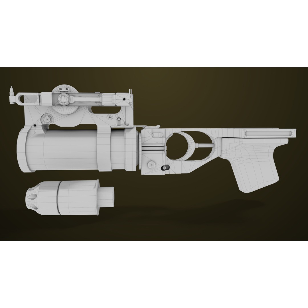 Light Machine Gun 3D Model – Low Poly PBR Game Asset, FBX, Unity, UE - View 84