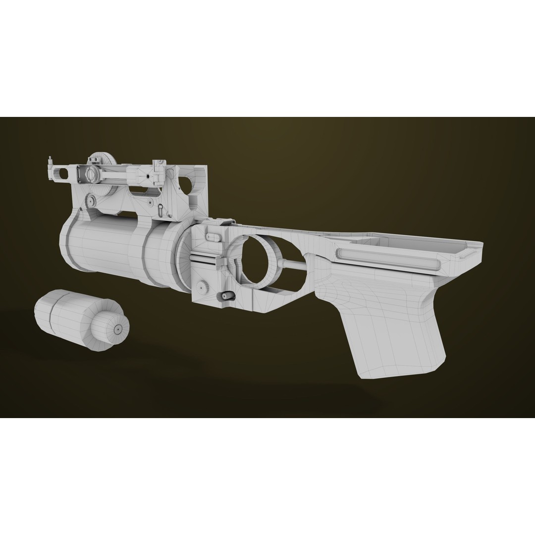 Light Machine Gun 3D Model – Low Poly PBR Game Asset, FBX, Unity, UE - View 85
