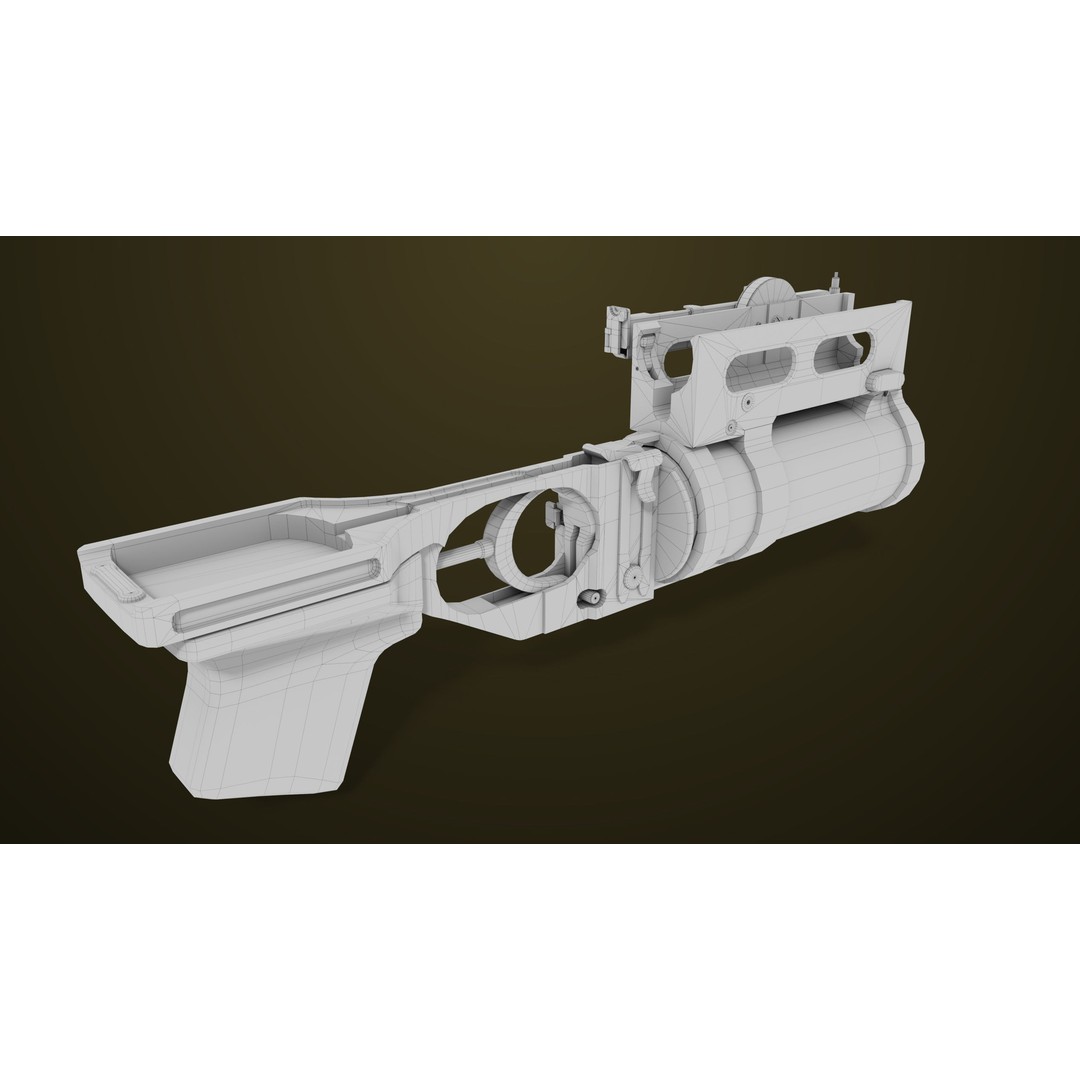Light Machine Gun 3D Model – Low Poly PBR Game Asset, FBX, Unity, UE - View 87