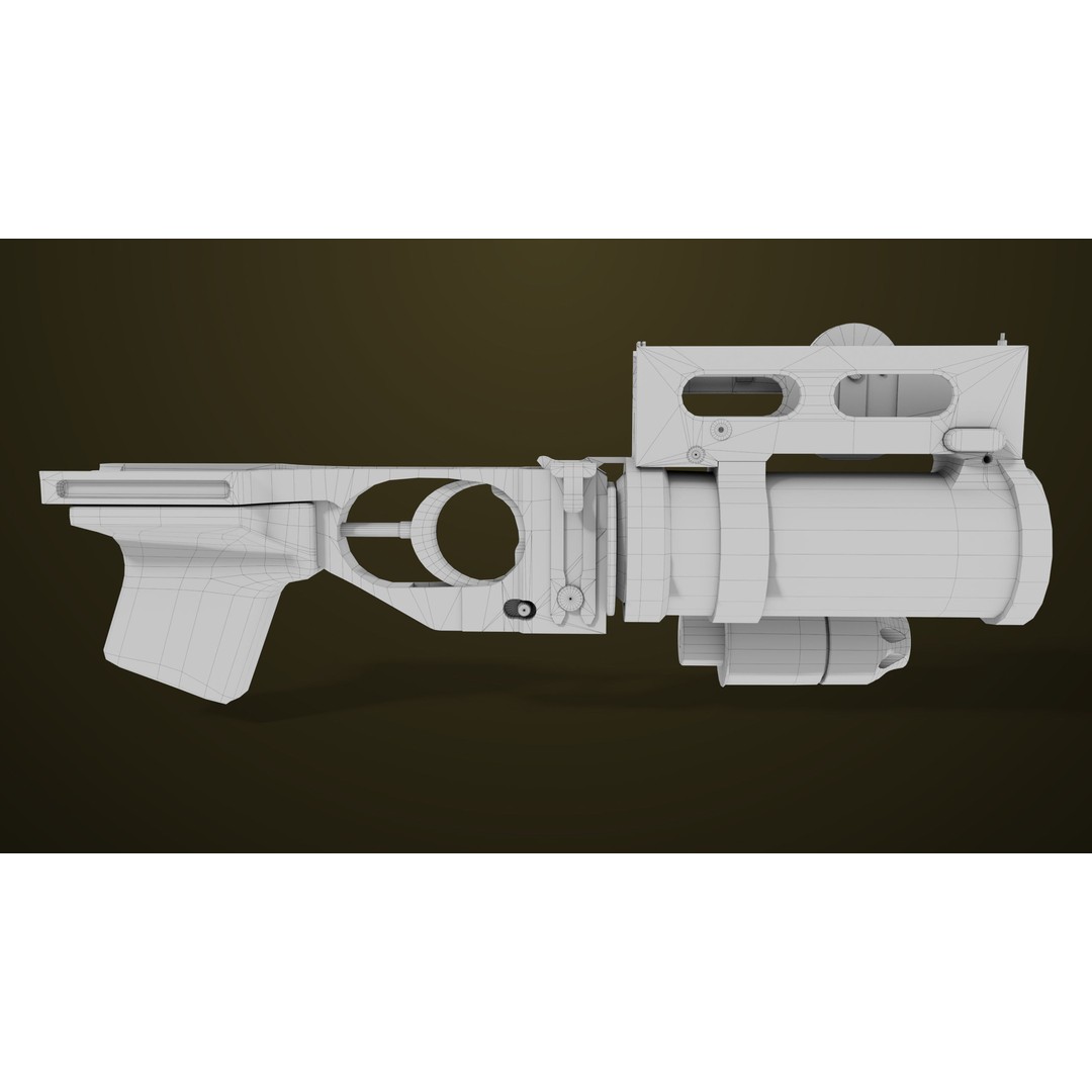 Light Machine Gun 3D Model – Low Poly PBR Game Asset, FBX, Unity, UE - View 88