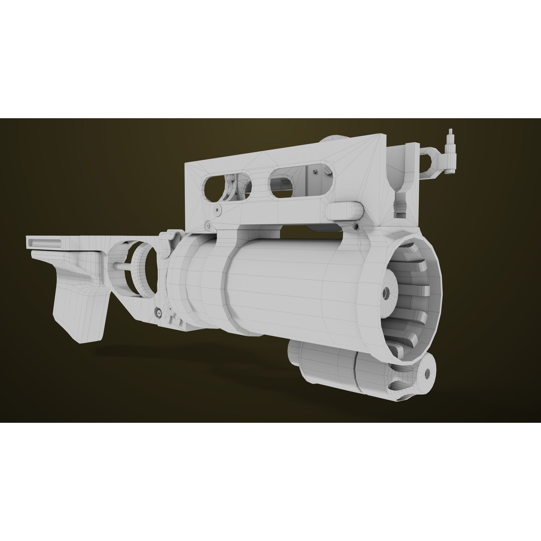 Light Machine Gun 3D Model – Low Poly PBR Game Asset, FBX, Unity, UE - View 89