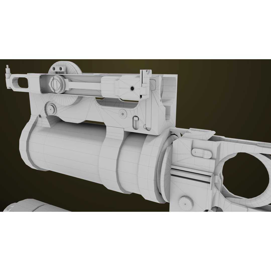 Light Machine Gun 3D Model – Low Poly PBR Game Asset, FBX, Unity, UE - View 91