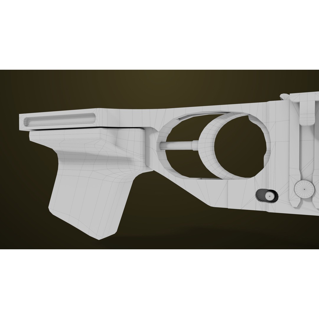Light Machine Gun 3D Model – Low Poly PBR Game Asset, FBX, Unity, UE - View 96