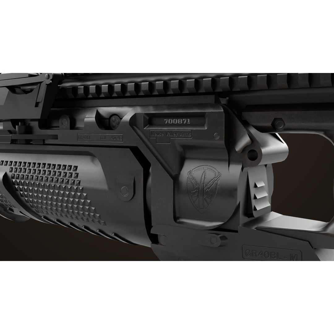 Grenade Launcher 3D Model – Low Poly PBR Game Asset, FBX - View 24