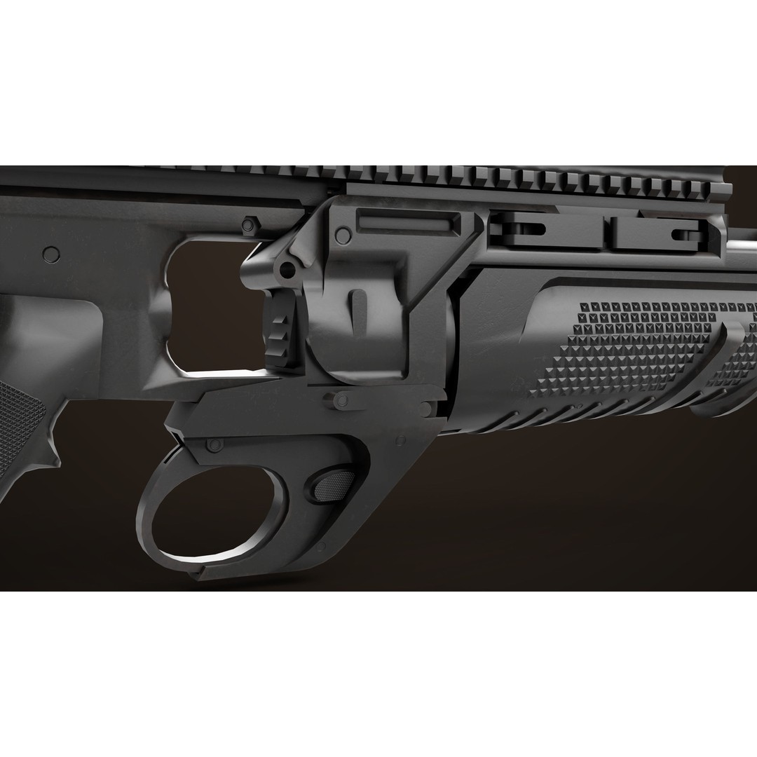 Grenade Launcher 3D Model – Low Poly PBR Game Asset, FBX - View 25