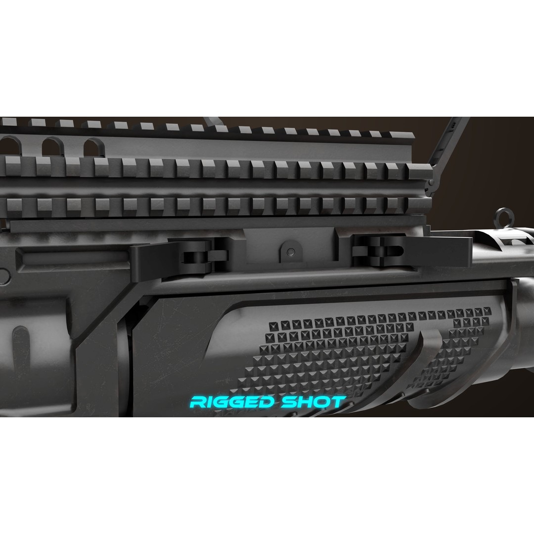 Grenade Launcher 3D Model – Low Poly PBR Game Asset, FBX - View 29