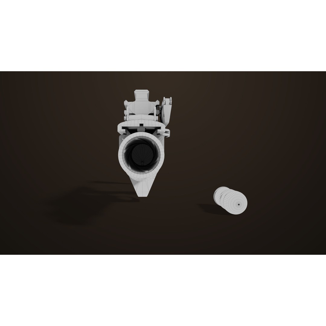 Grenade Launcher 3D Model – Low Poly PBR Game Asset, FBX - View 37