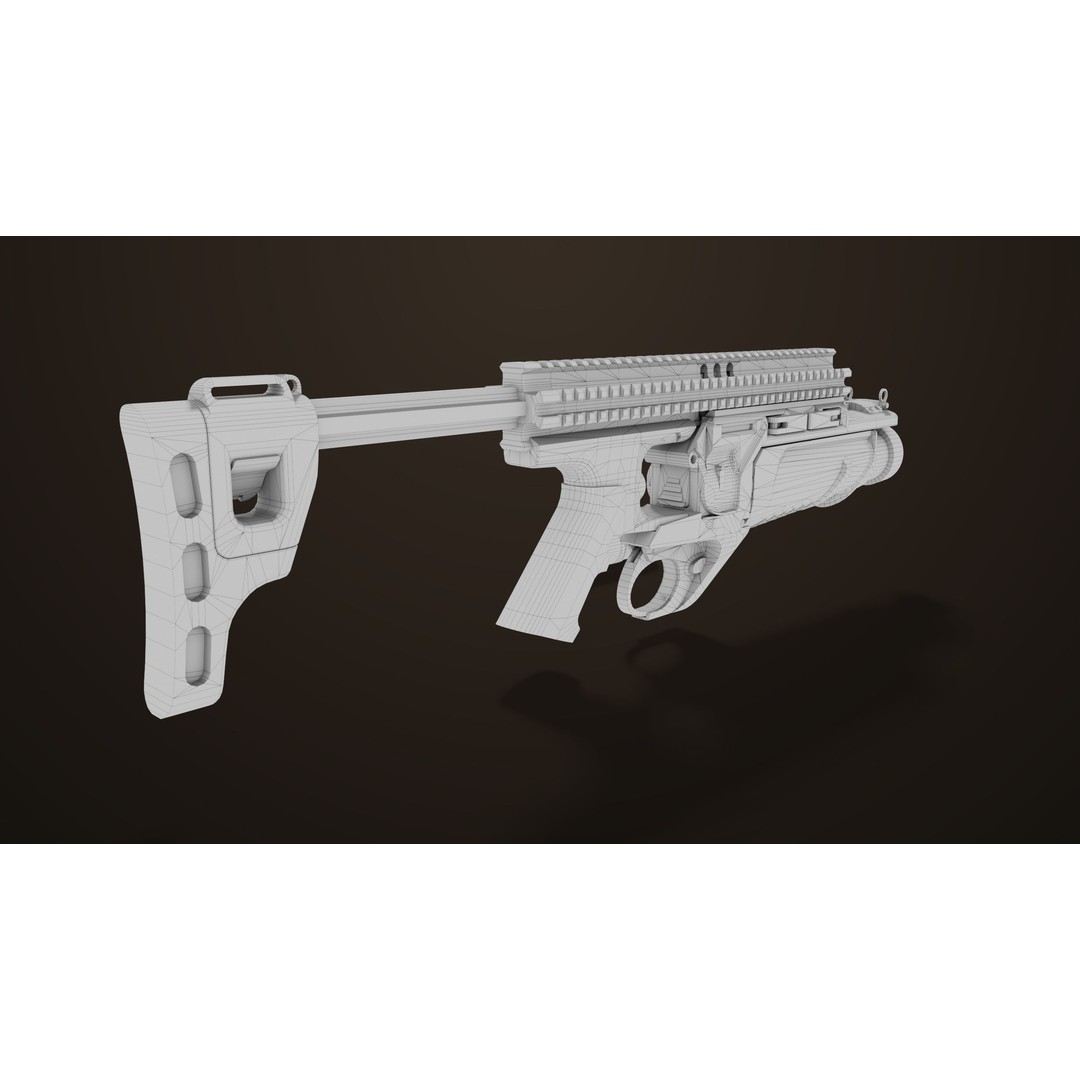 Grenade Launcher 3D Model – Low Poly PBR Game Asset, FBX - View 40