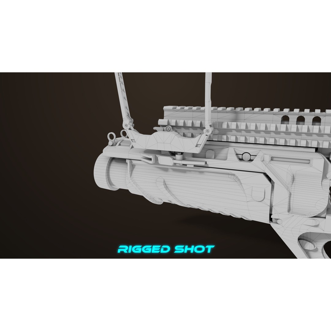 Grenade Launcher 3D Model – Low Poly PBR Game Asset, FBX - View 53