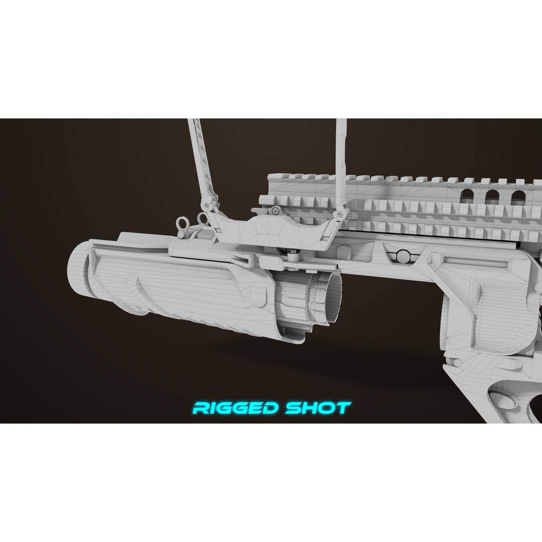 Grenade Launcher 3D Model – Low Poly PBR Game Asset, FBX - View 54