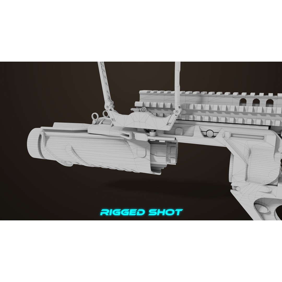 Grenade Launcher 3D Model – Low Poly PBR Game Asset, FBX - View 56