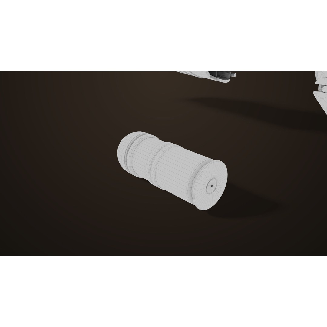 Grenade Launcher 3D Model – Low Poly PBR Game Asset, FBX - View 62