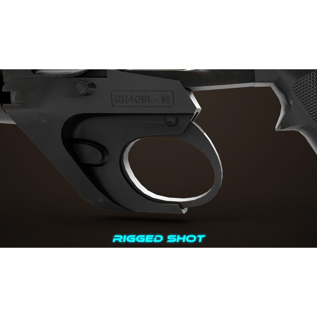 Grenade Launcher 3D Model – Low Poly PBR Game Asset, FBX - View 9