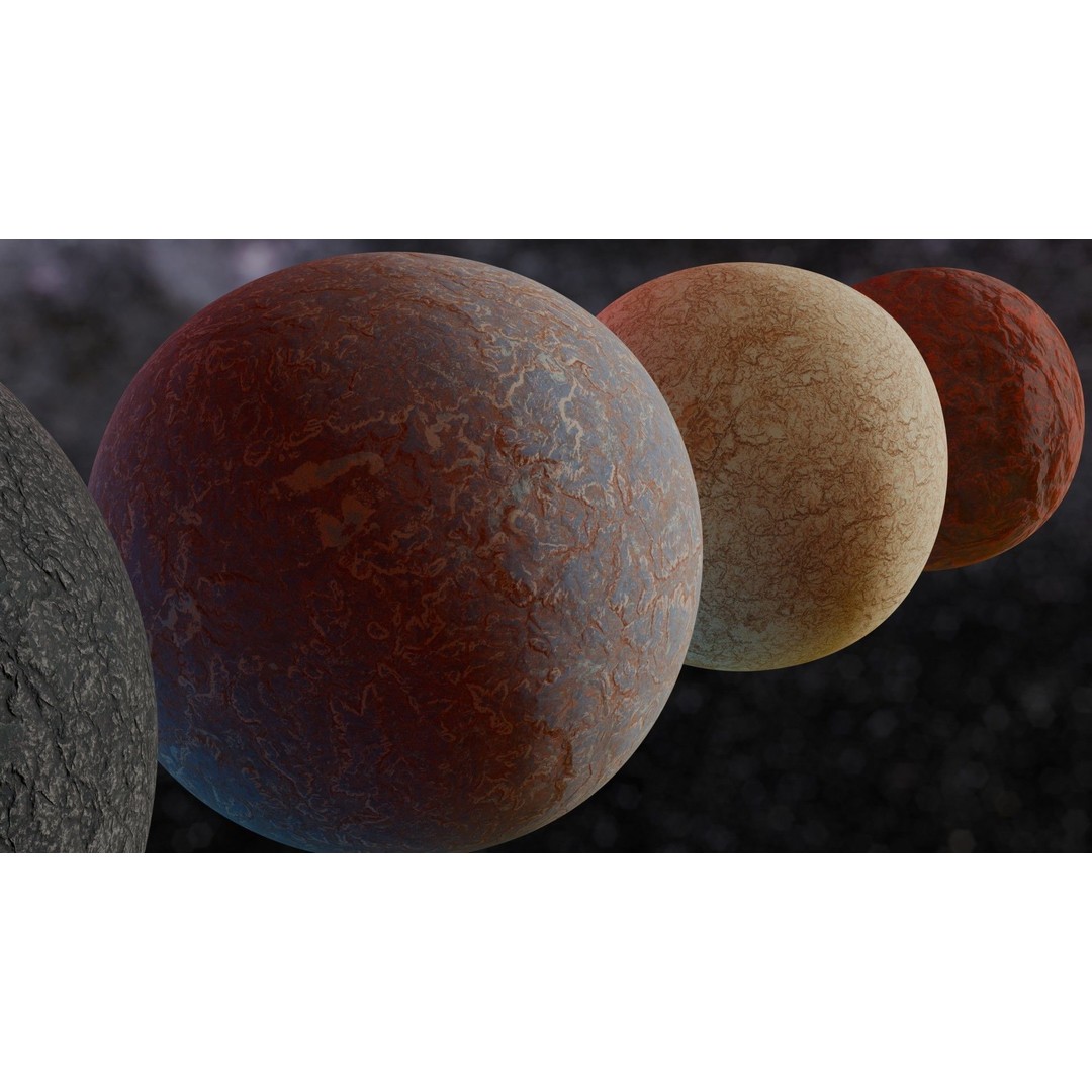 16K Alien Rock Terrain 3D Model – Seamless Height Map Textures, PBR - View 14