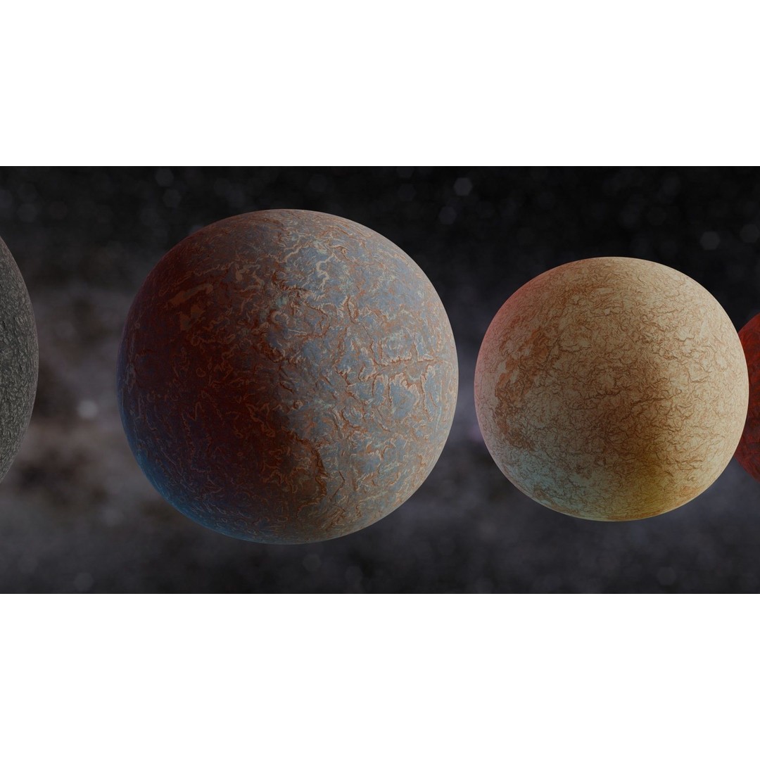 16K Alien Rock Terrain 3D Model – Seamless Height Map Textures, PBR - View 16