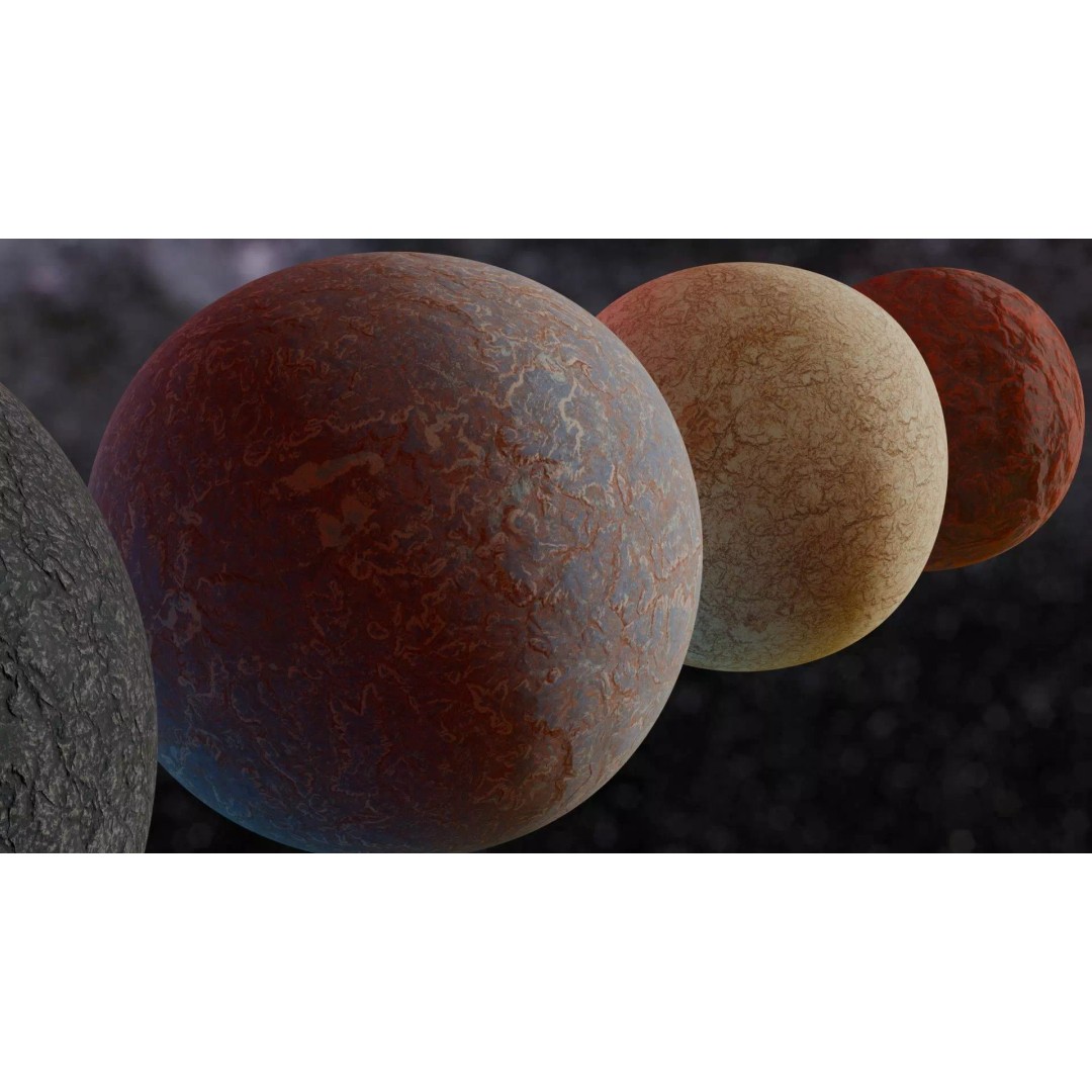 16K Alien Rock Terrain 3D Model – Seamless Height Map Textures, PBR - View 2