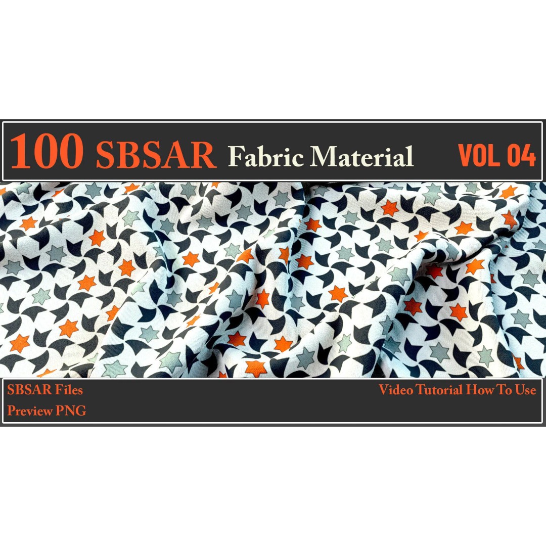 100 SBSAR Fabric Materials 3D Model – PBR Textures for Substance