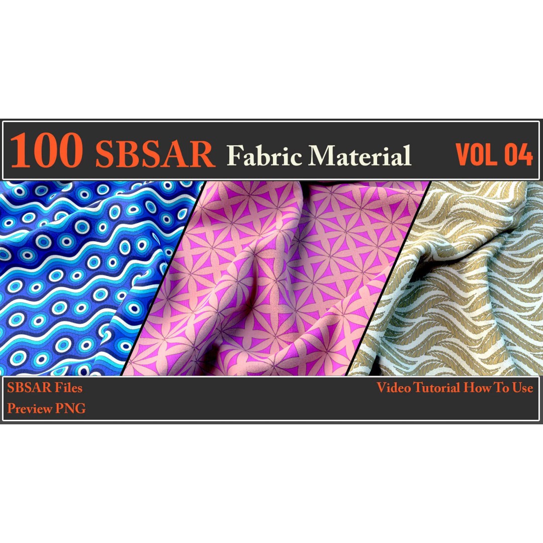 100 SBSAR Fabric Materials 3D Model – PBR Textures for Substance - View 10