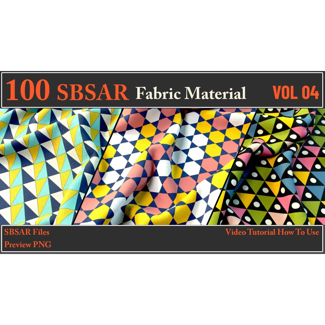 100 SBSAR Fabric Materials 3D Model – PBR Textures for Substance - View 12