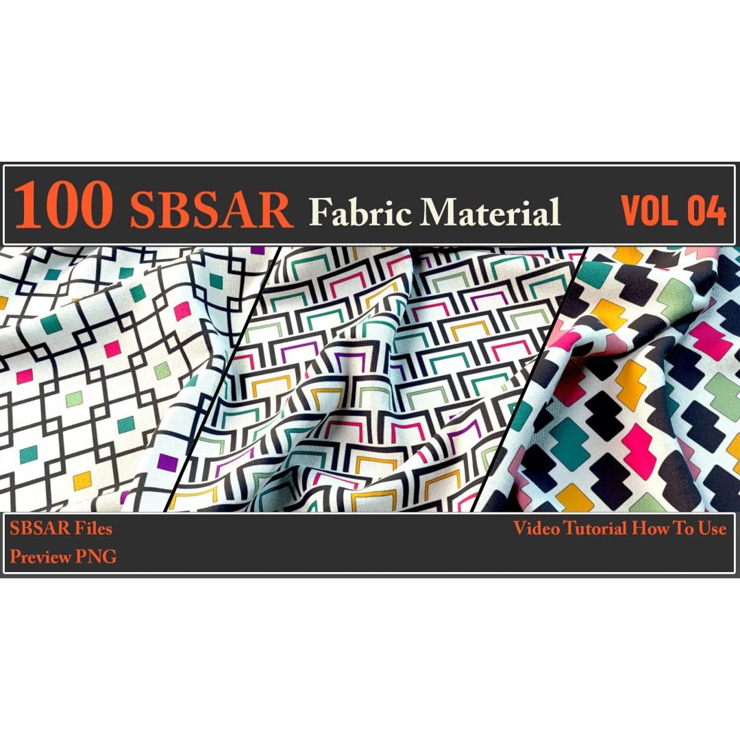 100 SBSAR Fabric Materials 3D Model – PBR Textures for Substance - View 17