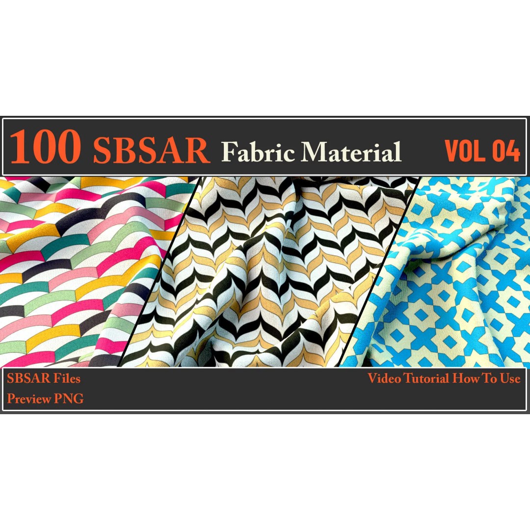 100 SBSAR Fabric Materials 3D Model – PBR Textures for Substance - View 18