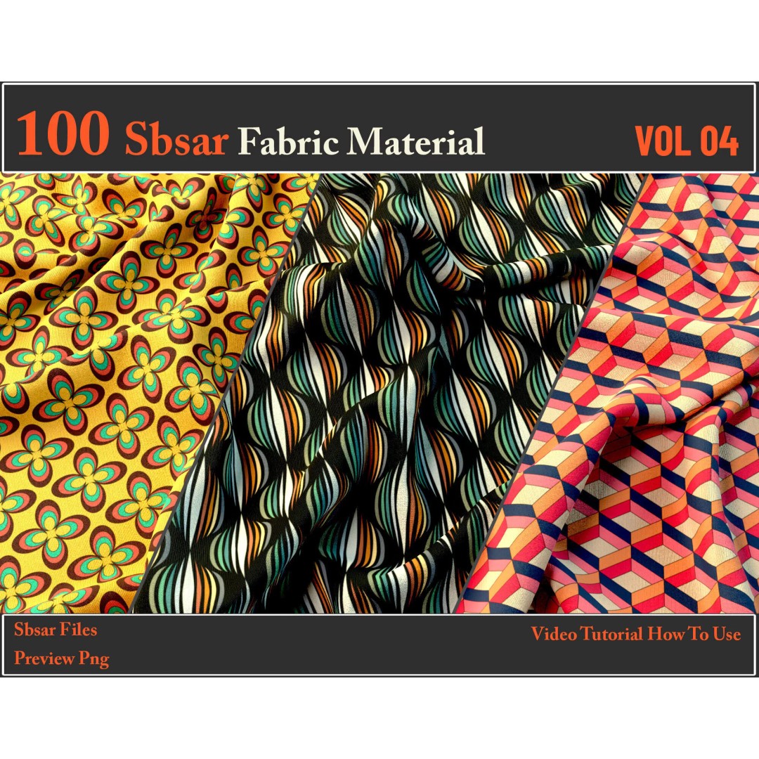 100 SBSAR Fabric Materials 3D Model – PBR Textures for Substance - View 2