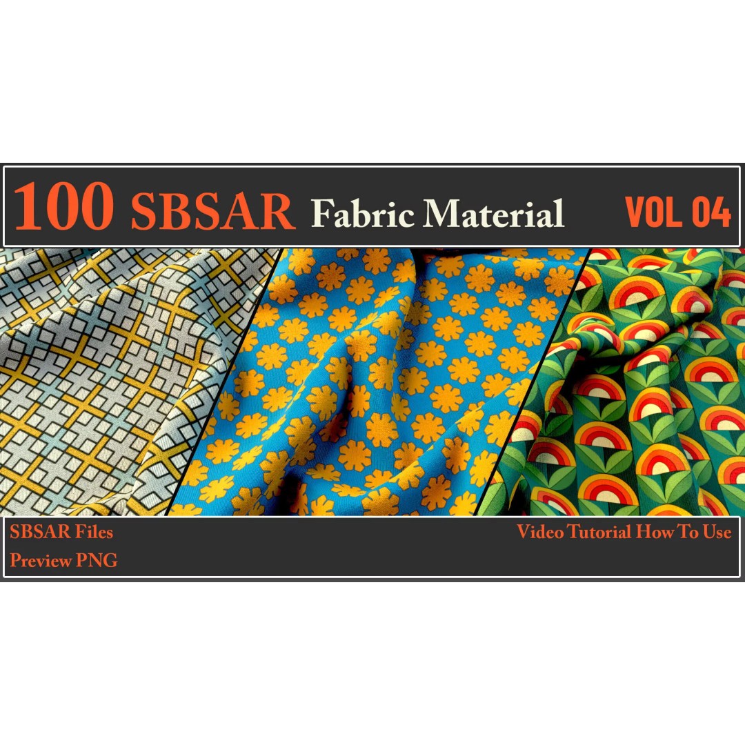 100 SBSAR Fabric Materials 3D Model – PBR Textures for Substance - View 20