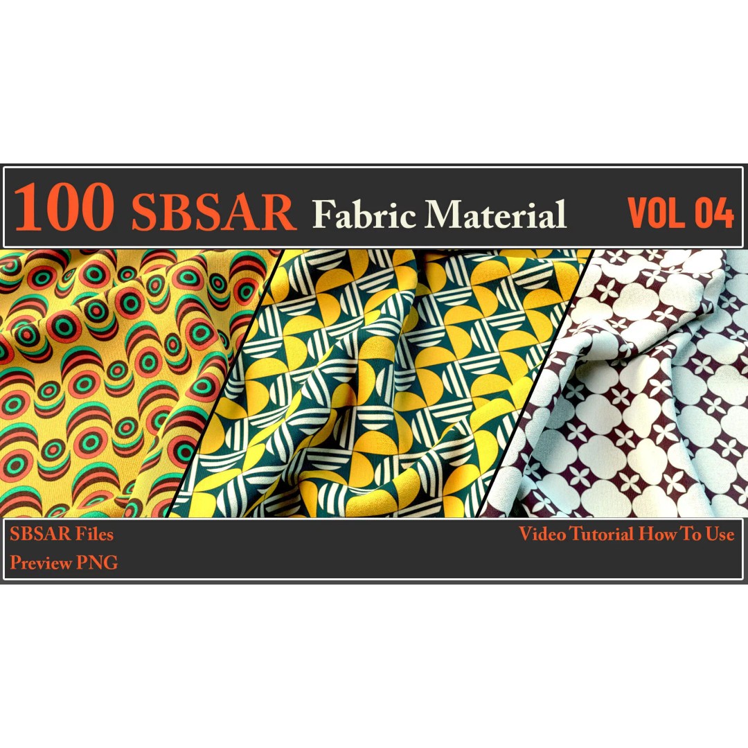 100 SBSAR Fabric Materials 3D Model – PBR Textures for Substance - View 21