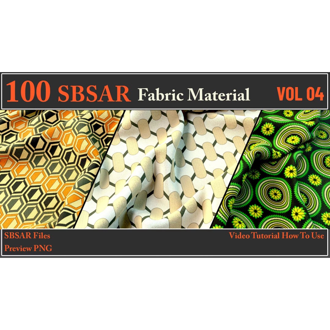 100 SBSAR Fabric Materials 3D Model – PBR Textures for Substance - View 23