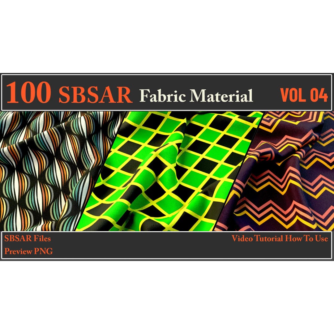 100 SBSAR Fabric Materials 3D Model – PBR Textures for Substance - View 24