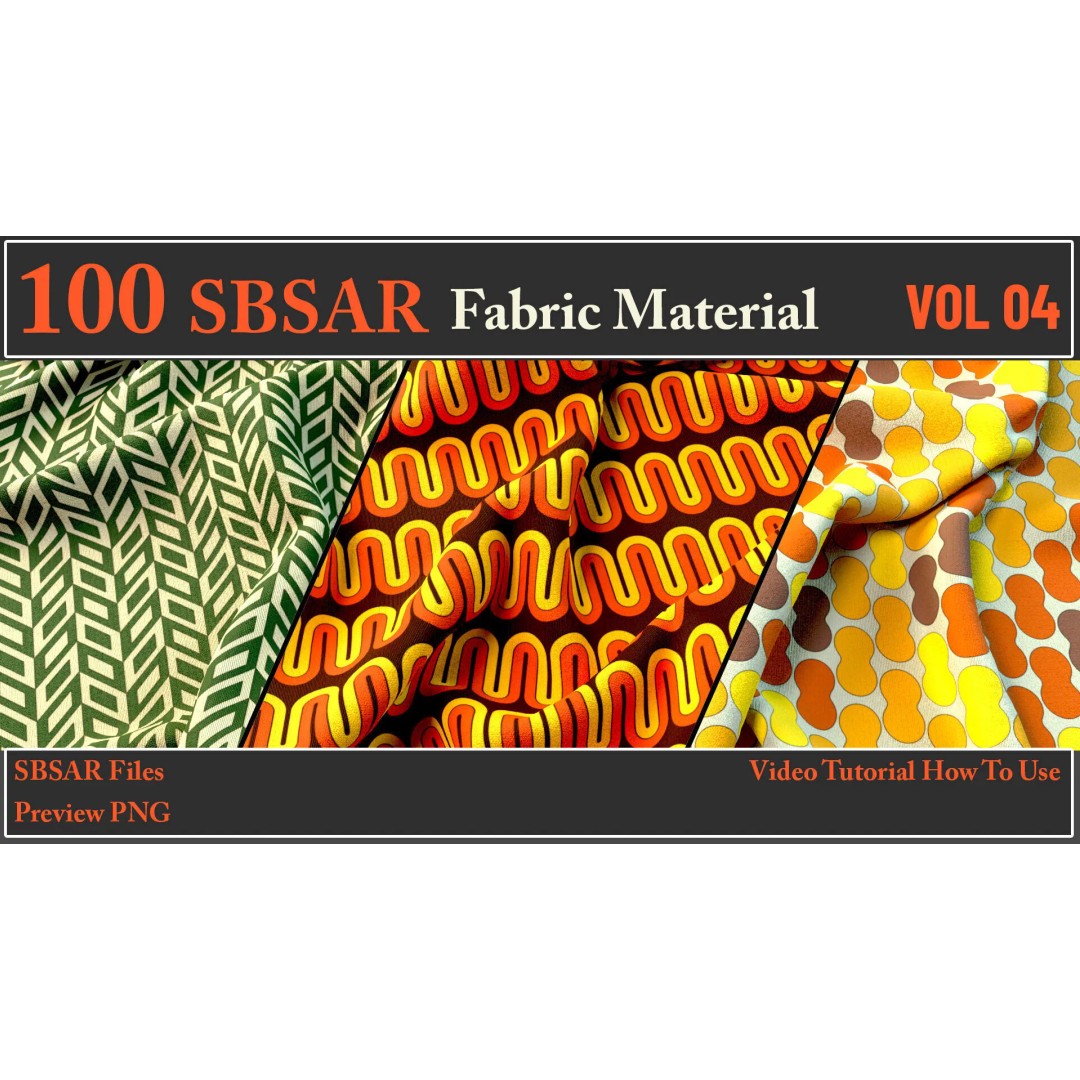 100 SBSAR Fabric Materials 3D Model – PBR Textures for Substance - View 25