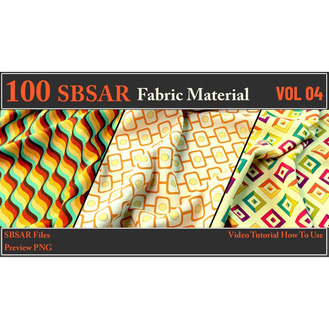 100 SBSAR Fabric Materials 3D Model – PBR Textures for Substance - View 30