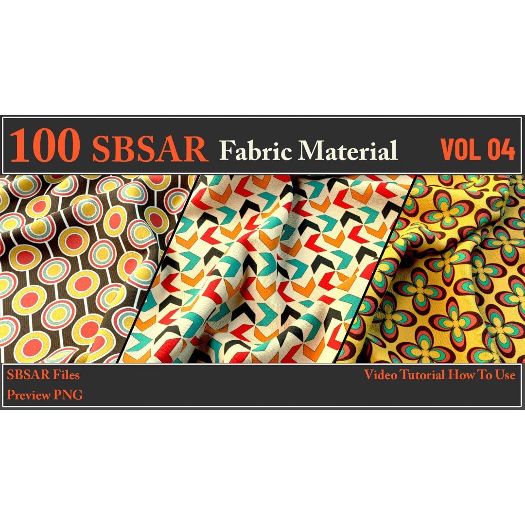 100 SBSAR Fabric Materials 3D Model – PBR Textures for Substance - View 33
