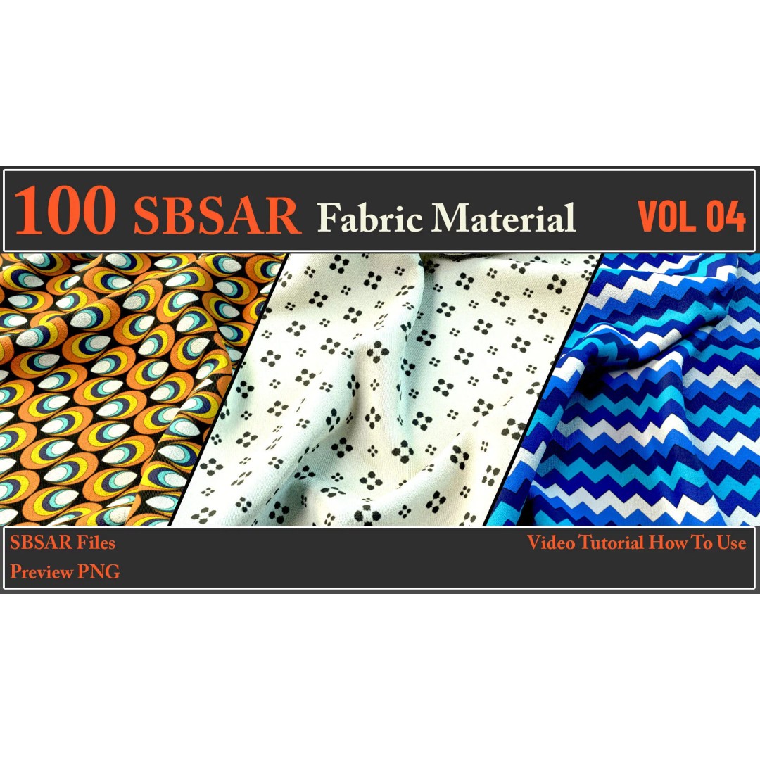 100 SBSAR Fabric Materials 3D Model – PBR Textures for Substance - View 7