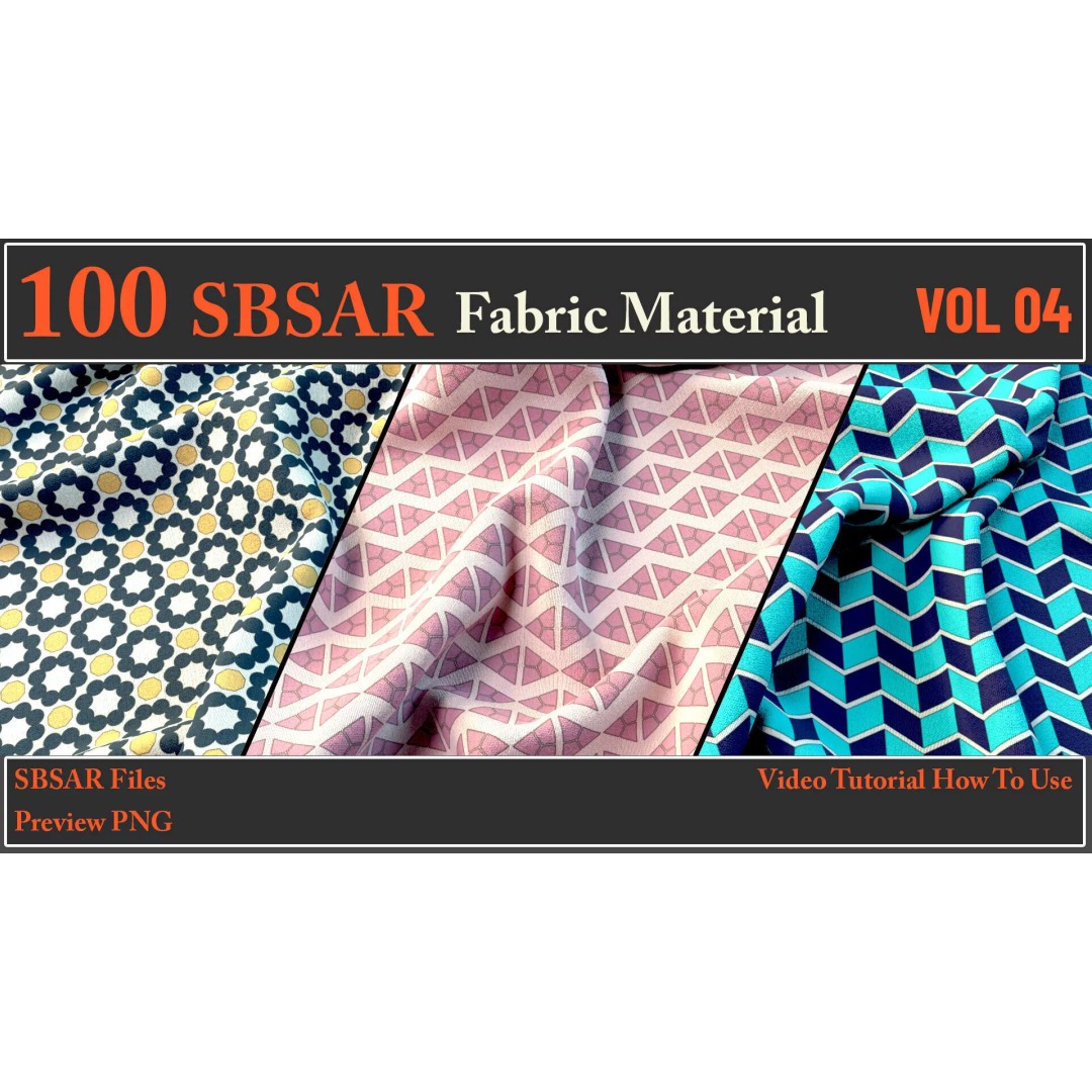 100 SBSAR Fabric Materials 3D Model – PBR Textures for Substance - View 8