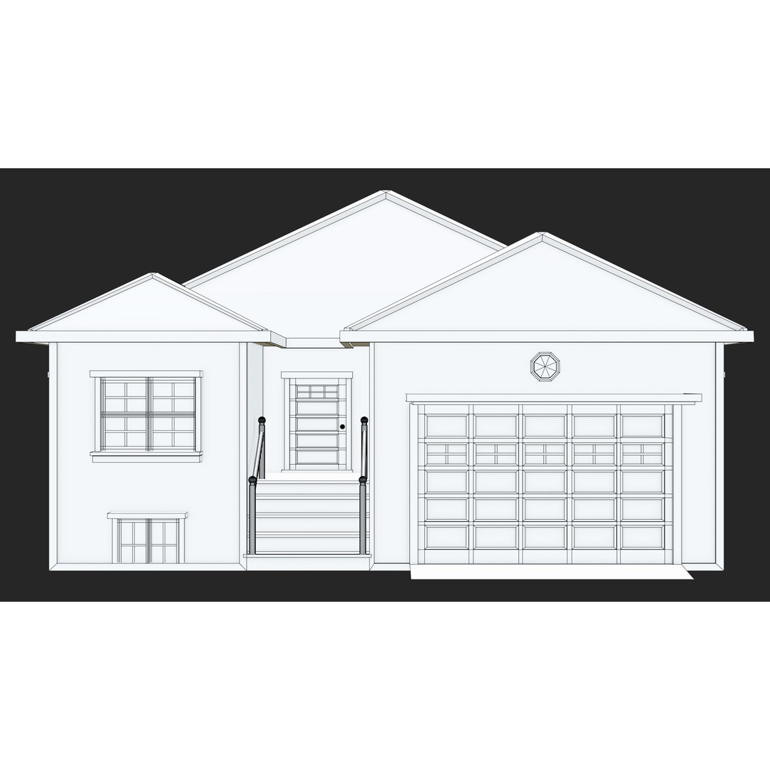 Old Dusty House 3D Model – Low Poly PBR Game Asset, FBX - View 18