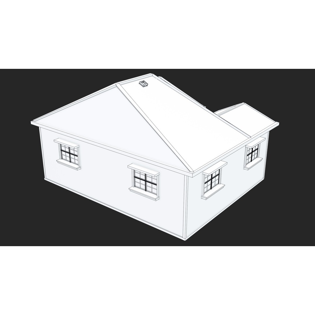 Old Dusty House 3D Model – Low Poly PBR Game Asset, FBX - View 21