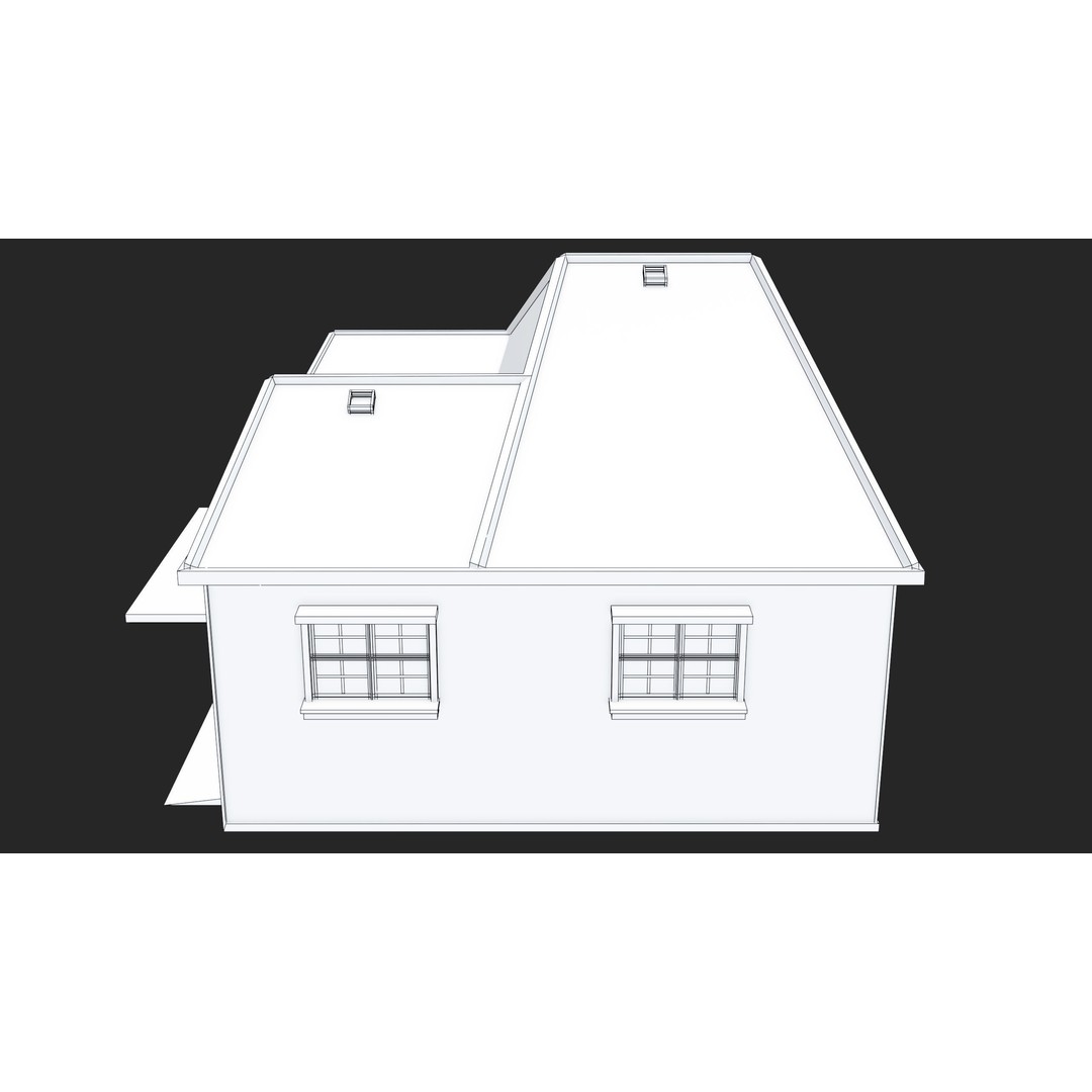 Old Dusty House 3D Model – Low Poly PBR Game Asset, FBX - View 24