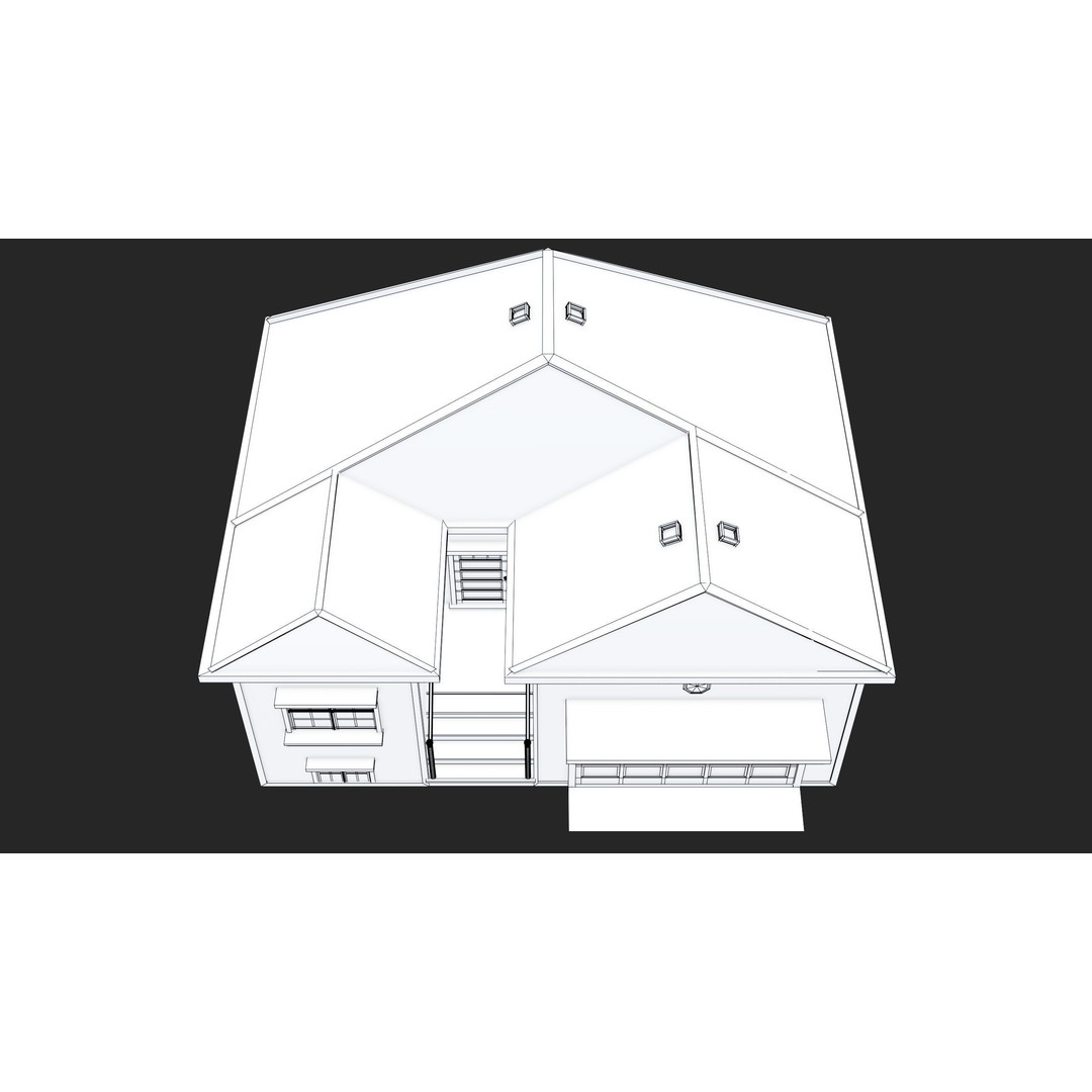 Old Dusty House 3D Model – Low Poly PBR Game Asset, FBX - View 29