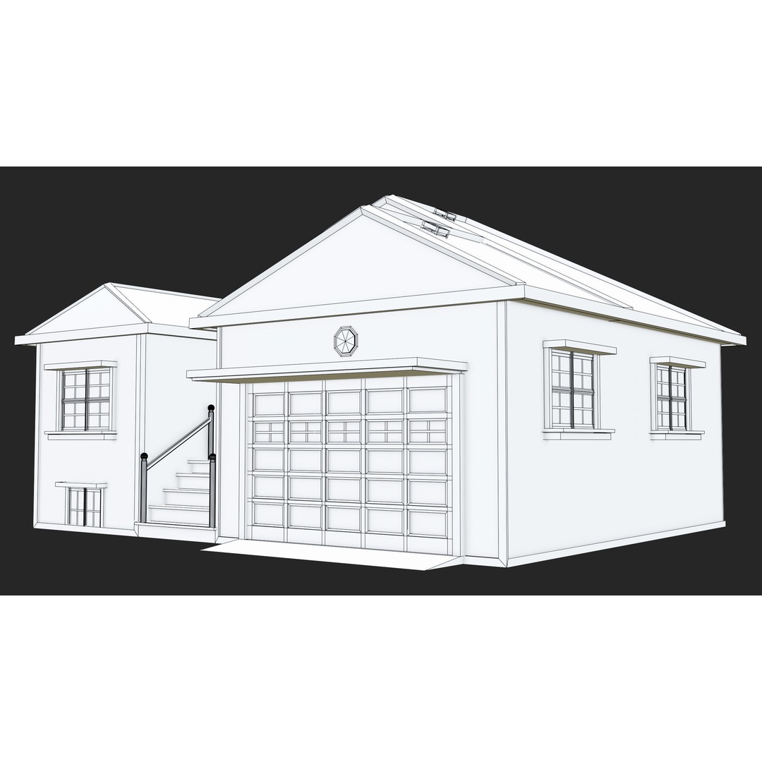 Old Dusty House 3D Model – Low Poly PBR Game Asset, FBX - View 31