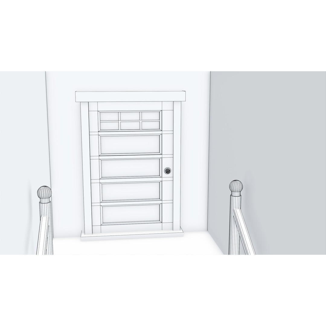 Old Dusty House 3D Model – Low Poly PBR Game Asset, FBX - View 32