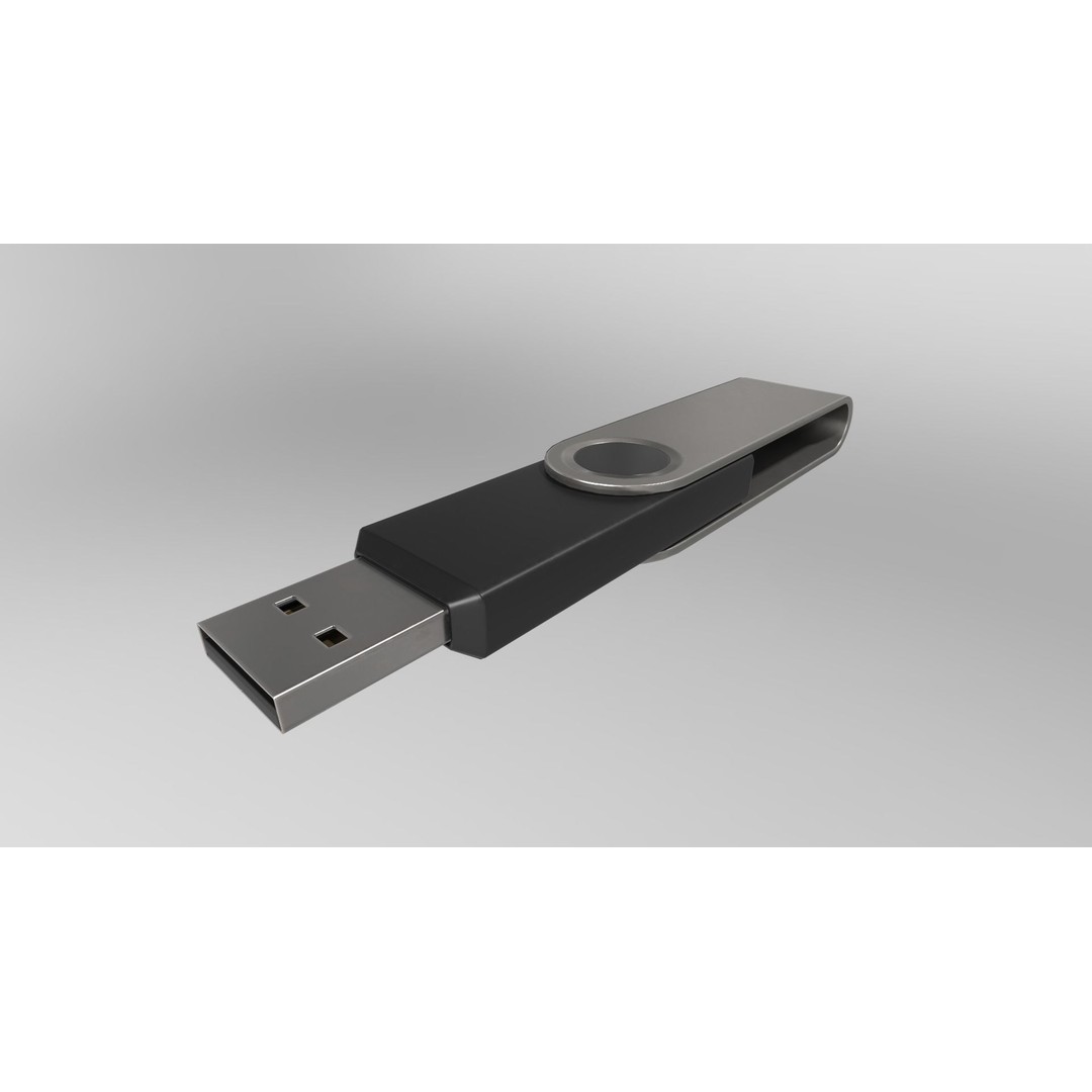 USB Stick Collection 3D Model – Low Poly Game Ready, PBR Textures, FBX - View 10