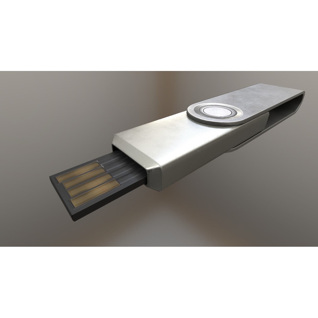 USB Stick Collection 3D Model – Low Poly Game Ready, PBR Textures, FBX - View 100