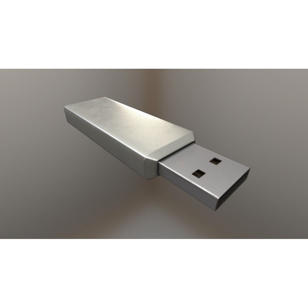 USB Stick Collection 3D Model – Low Poly Game Ready, PBR Textures, FBX - View 102