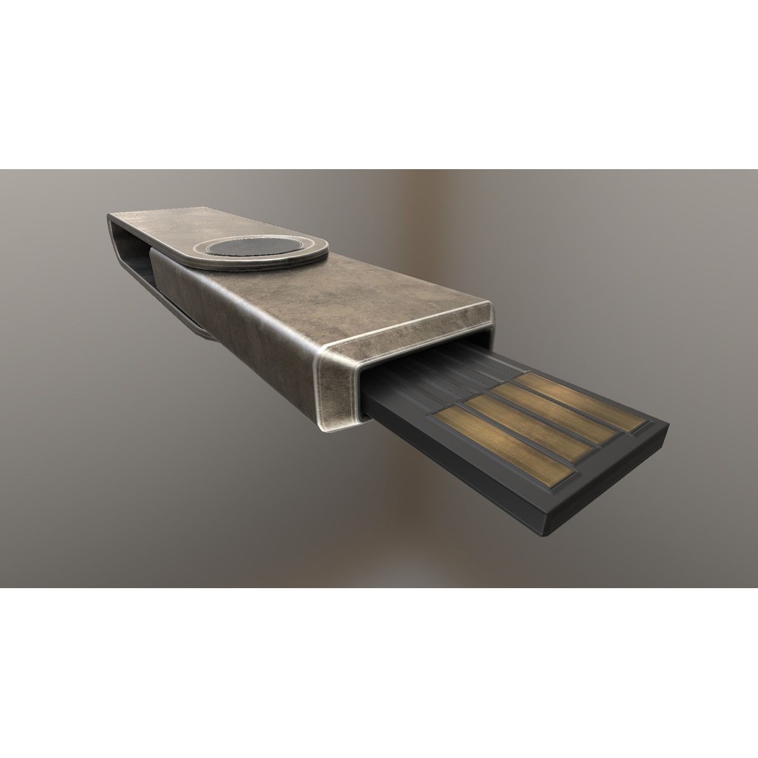 USB Stick Collection 3D Model – Low Poly Game Ready, PBR Textures, FBX - View 11