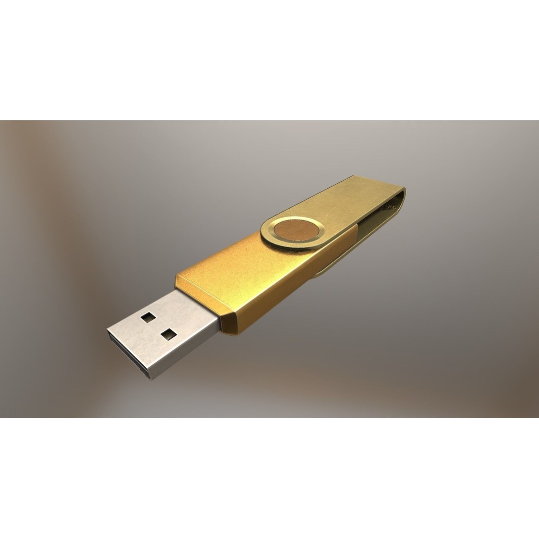 USB Stick Collection 3D Model – Low Poly Game Ready, PBR Textures, FBX - View 17